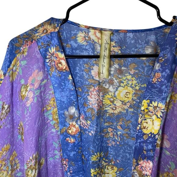 Aratta Silent Journey Floral Open Front Kimono Cardigan - OS - Picture 2 of 3